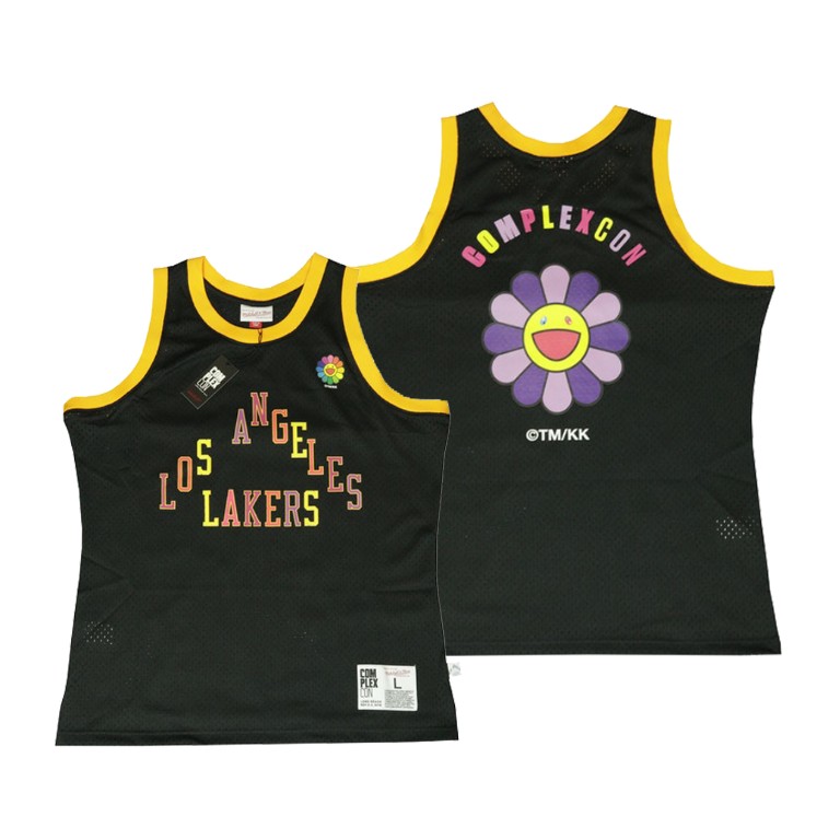 Men's Los Angeles Lakers NBA Takashi Murakami ComplexCon Limited Fashion Edition Black Basketball Jersey DAI6283PE